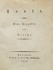 Faust, Titelblatt der Erstausgabe. Wikimedia, Foto H.-P.Haack.